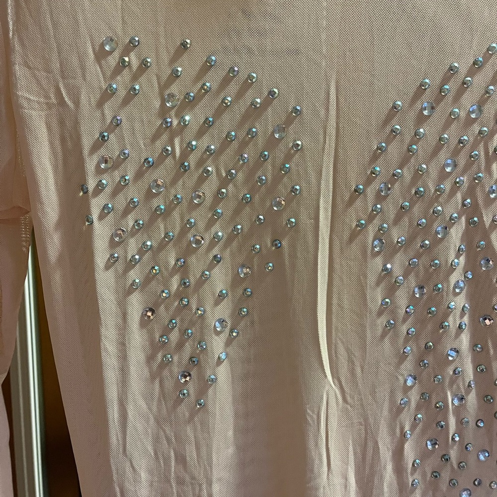 Nude Rhinestone Bodysuit - Picture 3 of 4